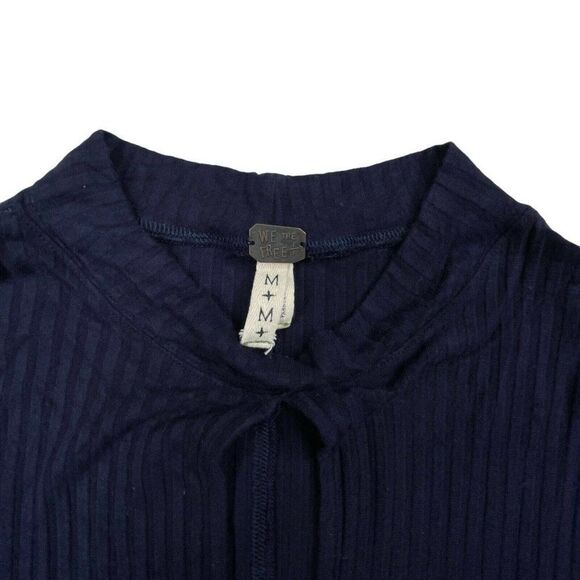 Free People Copa Banana Ribbed Tunic Navy Blue - Picture 5 of 9